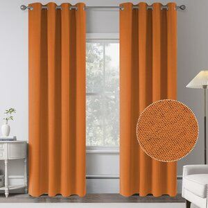 ONLY 1 LEFT!!! 108 Inches Full Blackout Curtains for Bedroom -Boho Russet Orange